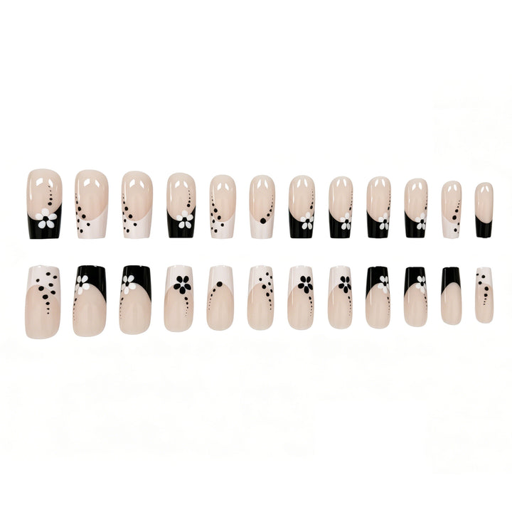 Dekorative florale Acryl Press-On Nagelkunst Karnz
