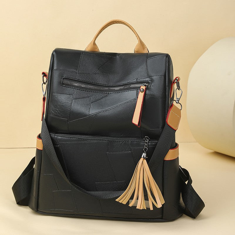 Texturiertes Kunstleder-Rucksack Karnz