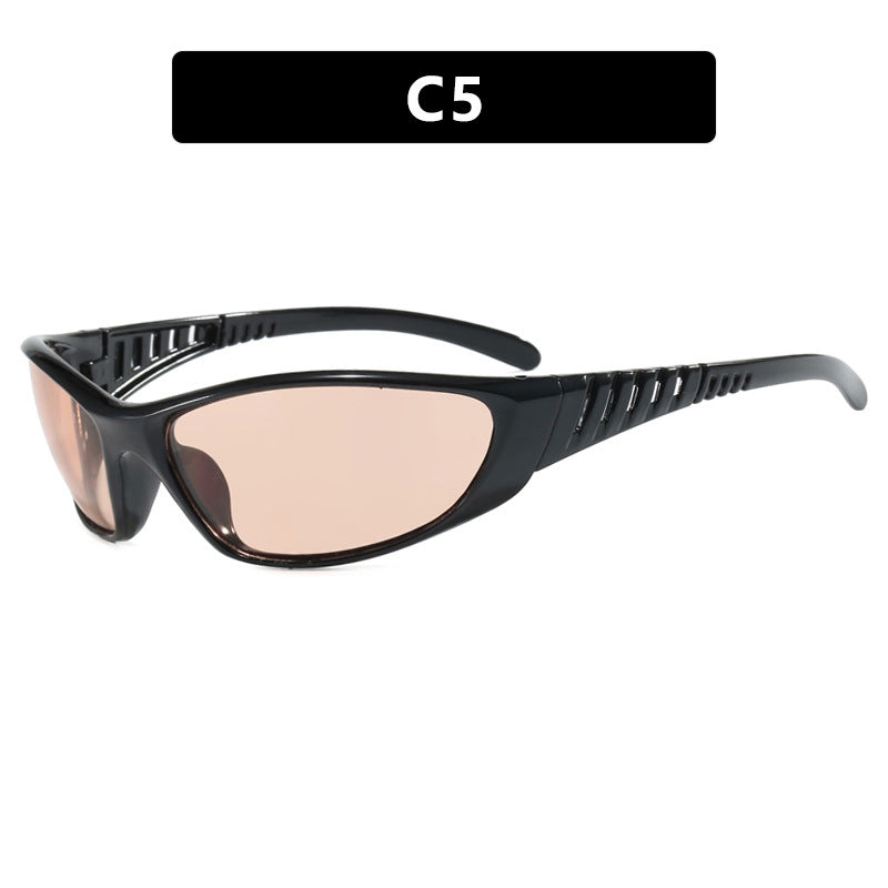 Damen Sportliche Sonnenbrille mit aerodynamischem Design und polarisierenden Gläsern Karnz