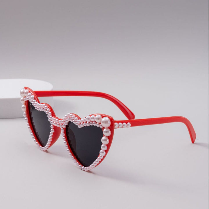 Damen Designer-Sonnenbrille mit Perlenrahmen von Karnz