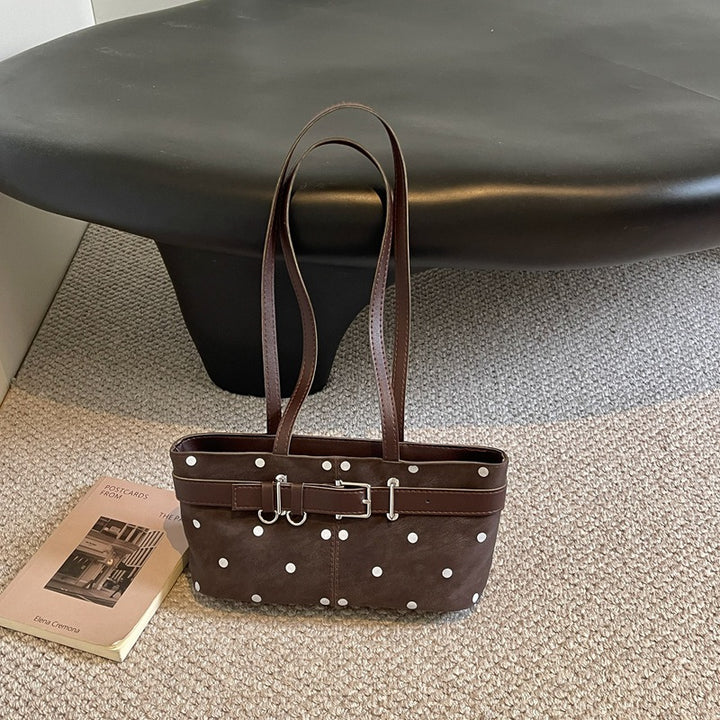 Stylische Pünktchen Schultertasche