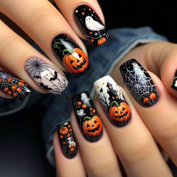 Festliche Halloween-Themen Nagelkunst Karnz