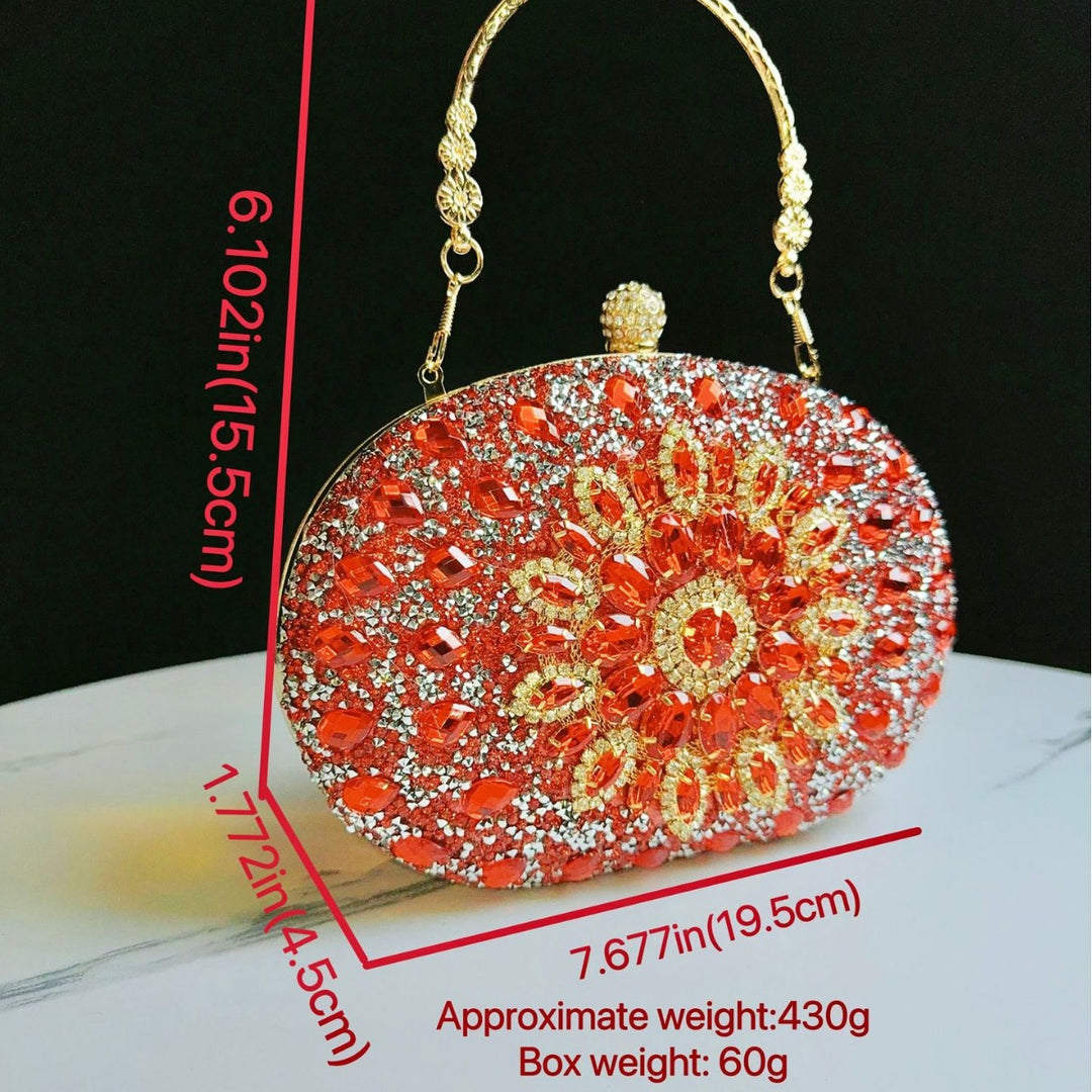 Dekorative verzierte Abendhandtasche