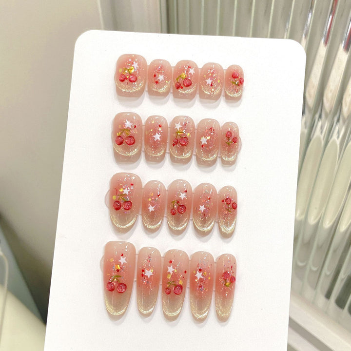 Dekoratives Glitter Press-On Nagelkunst Set