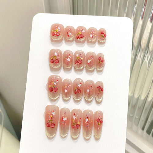 Dekoratives Glitter Press-On Nagelkunst Set