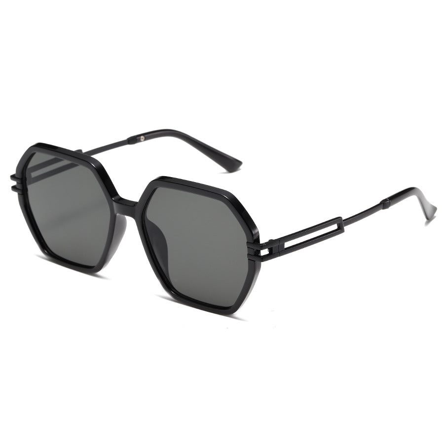 Damen modische Sonnenbrille im avantgardistischen Hexagon-Design Karnz