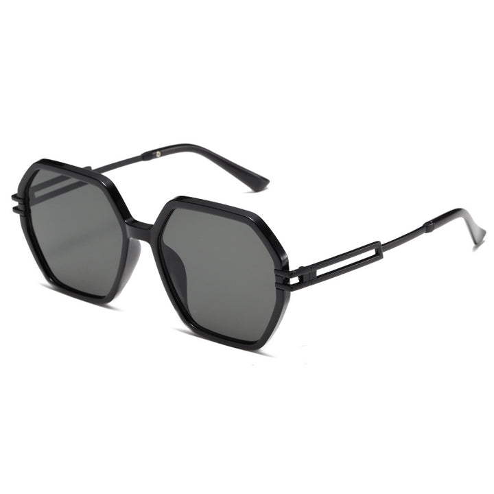 Damen modische Sonnenbrille im avantgardistischen Hexagon-Design Karnz