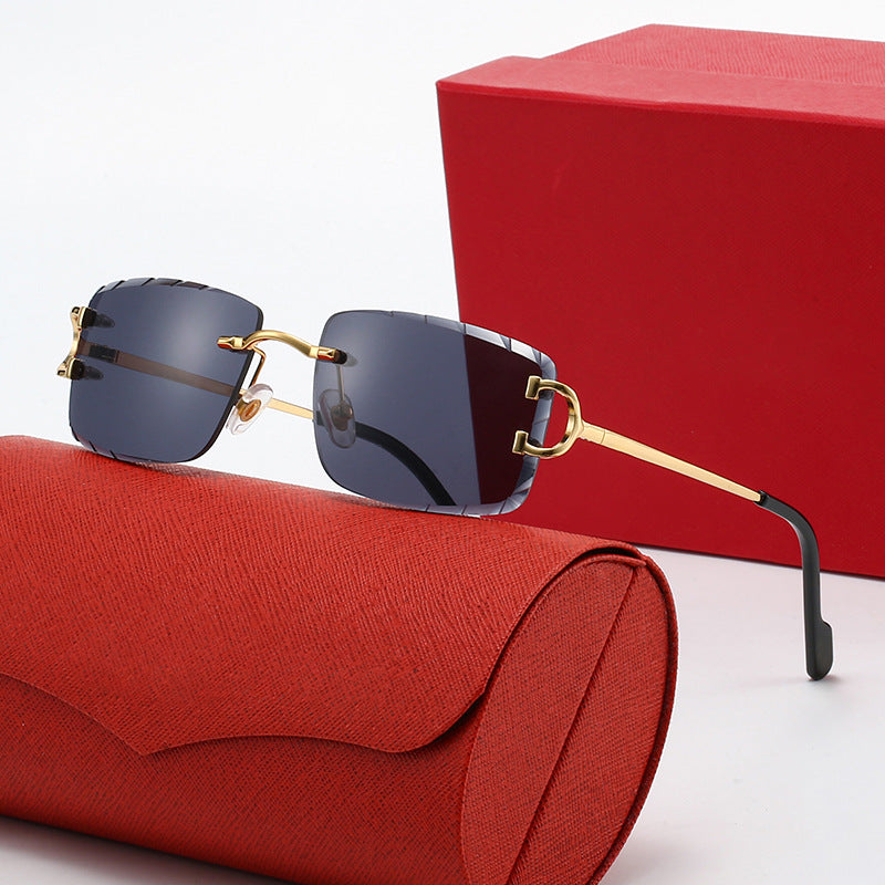 Damen elegante Halbrahmen Korrektionsbrille Karnz