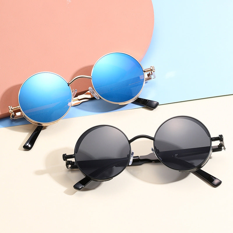 Damen Runde Sonnenbrille mit hochwertigem Metallrahmen Karnz