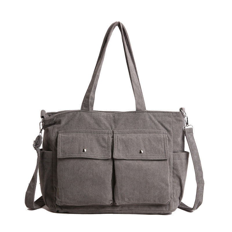 WoSpacious Corduroy Utility Tote Bag Karnz