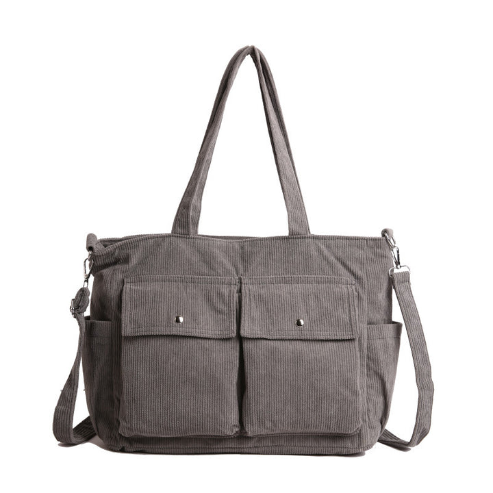 WoSpacious Corduroy Utility Tote Bag Karnz