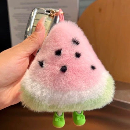 Plüsch-Wassermelonen-Themen-Schlüsselanhänger-Set Karnz