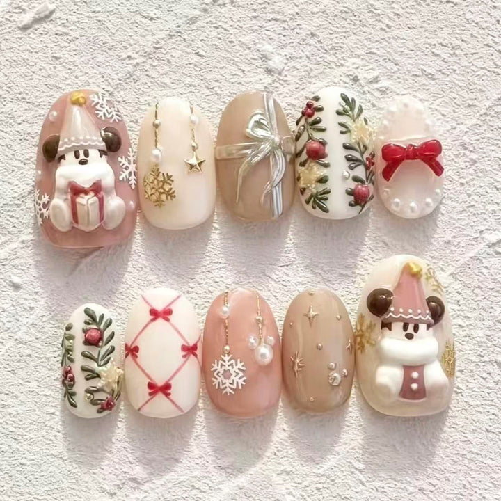 Festliches Themen-Urlaubs-Press-On-Nagelset