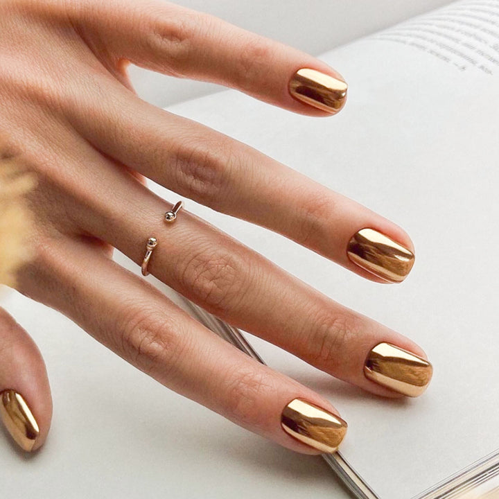 Stylische Metallische Press-On Nägel