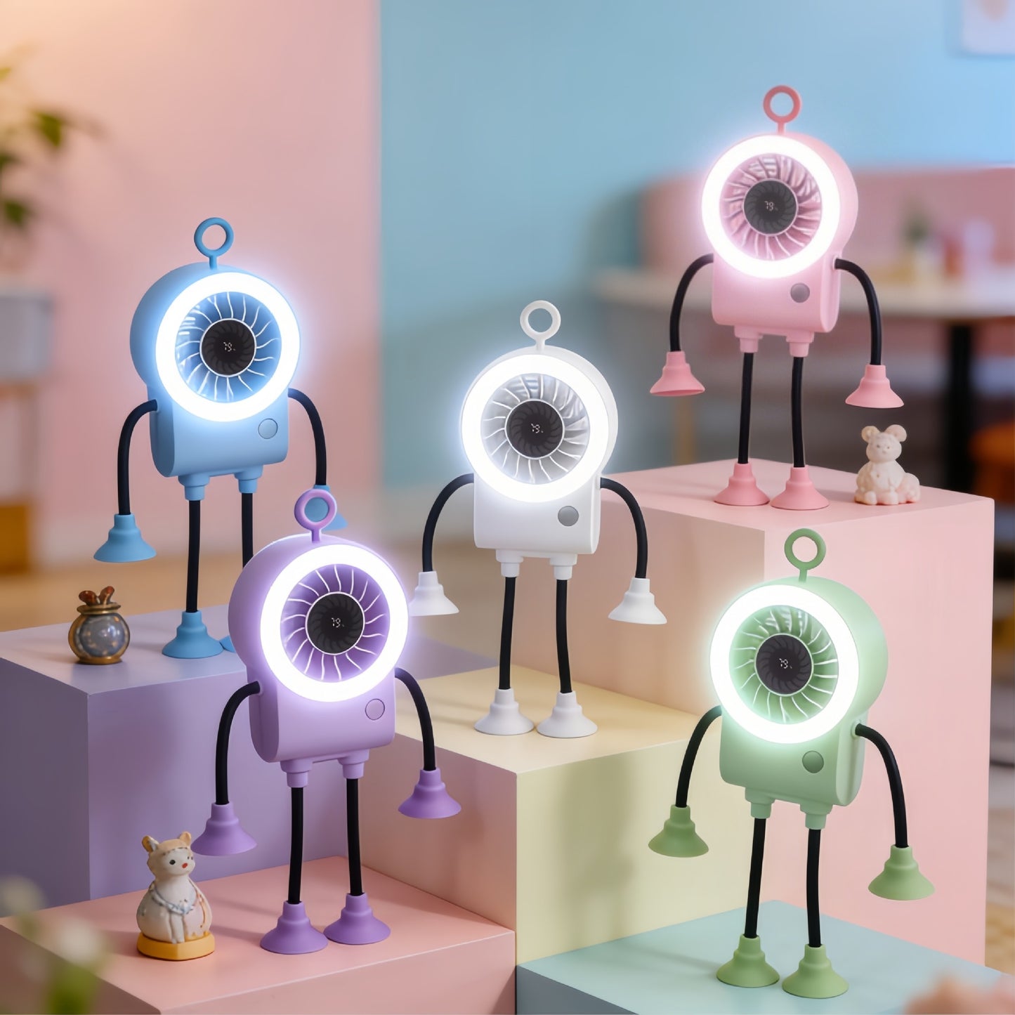 Unisex Kreativ Ventilator mit integrierter LED-Beleuchtung Karnz