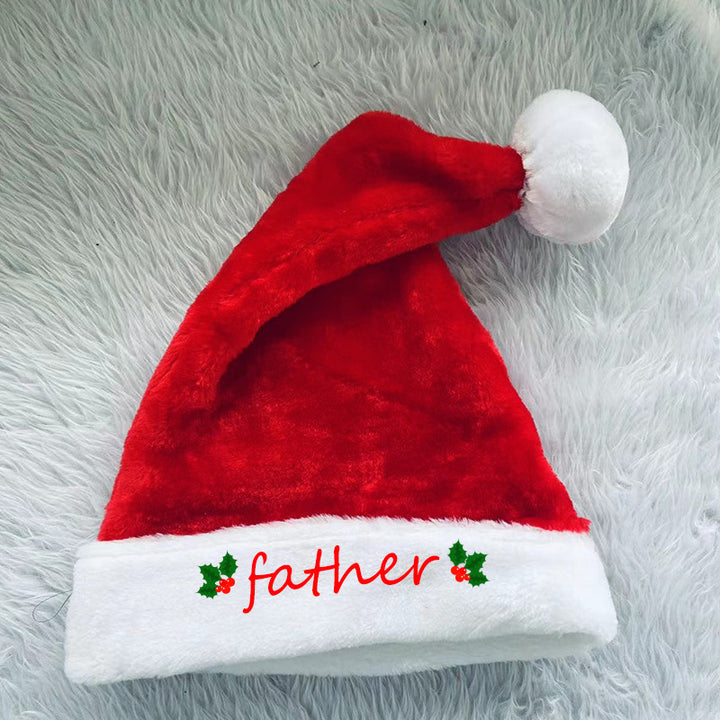 Festliche Weihnachtsmütze mit personalisiertem Schriftzug