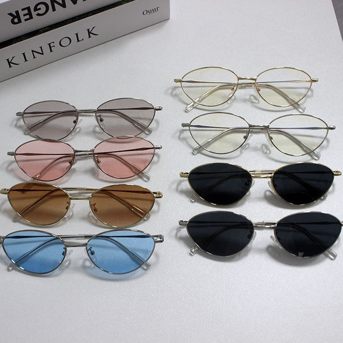 Modische Rechteckige Brille mit Feinem Metallrahmen Karnz