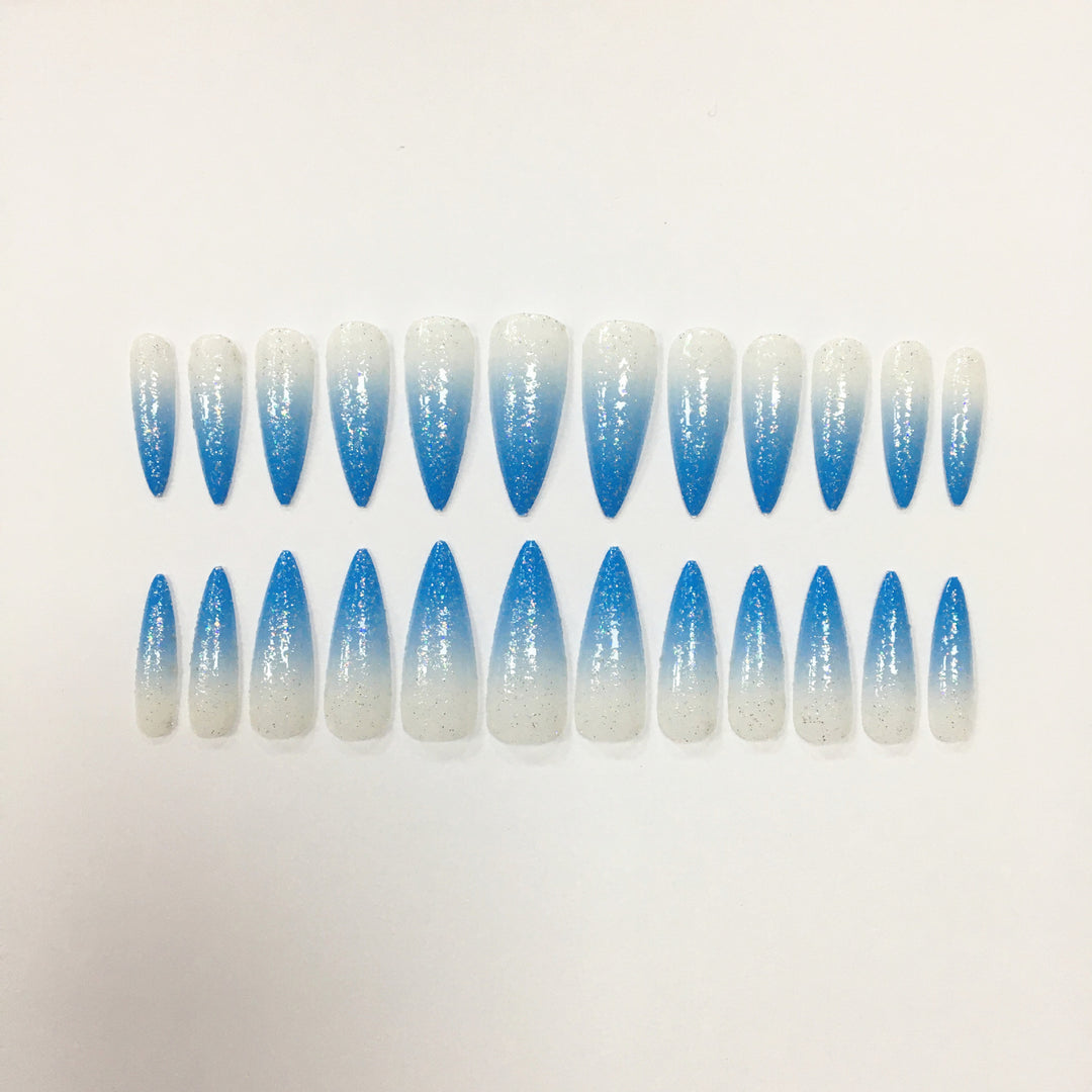 Lange Stiletto Press-On Nagelspitzen Set