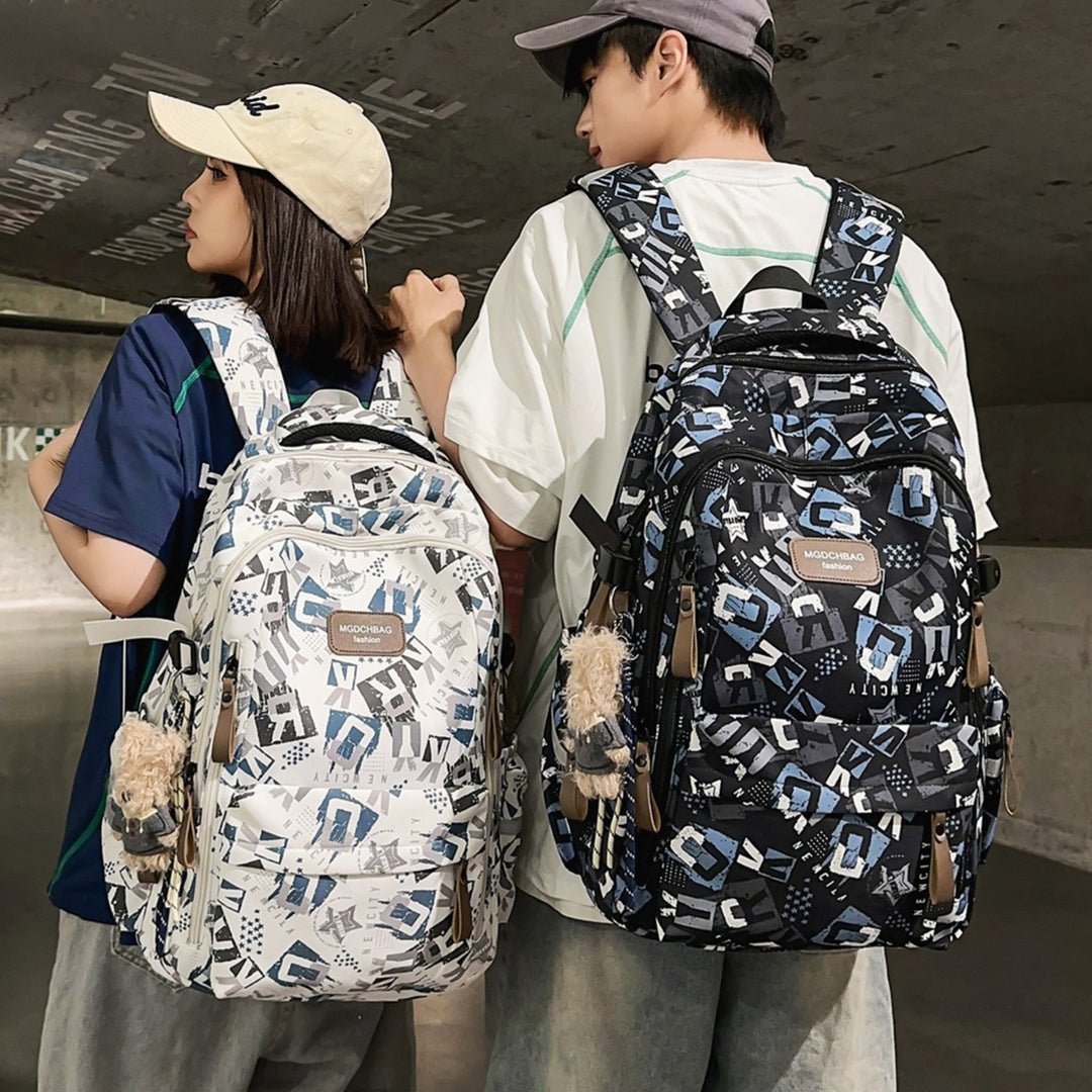 Stylischer Mehrfachfächer Grafikdruck Rucksack Karnz
