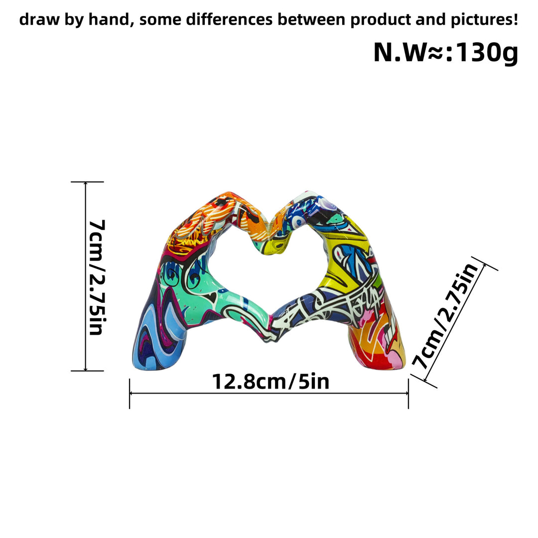 Stylische Hand-Skulpturen mit buntem Design Karnz