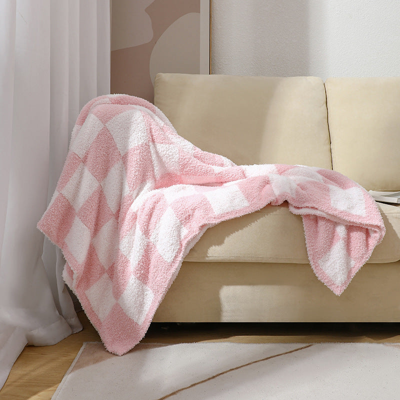 Gemütliche Karomuster-Fleece-Decke