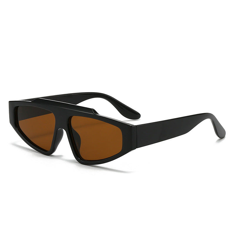 Damen futuristische Designer-Sonnenbrille mit markantem Rahmen Karnz
