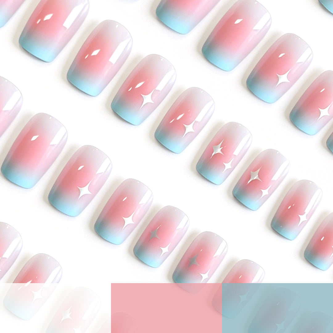 Künstlerische Ombre Nagelkunst Extensions Karnz
