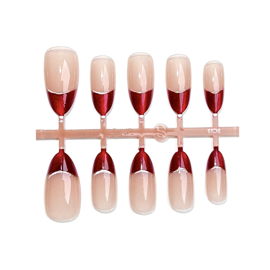 Elegantes French Tip Press-On Nagelset