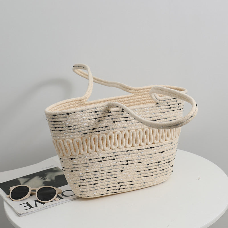 Damen trendige geflochtene Handtasche Karnz