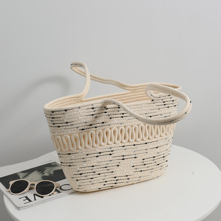 Damen trendige geflochtene Handtasche Karnz