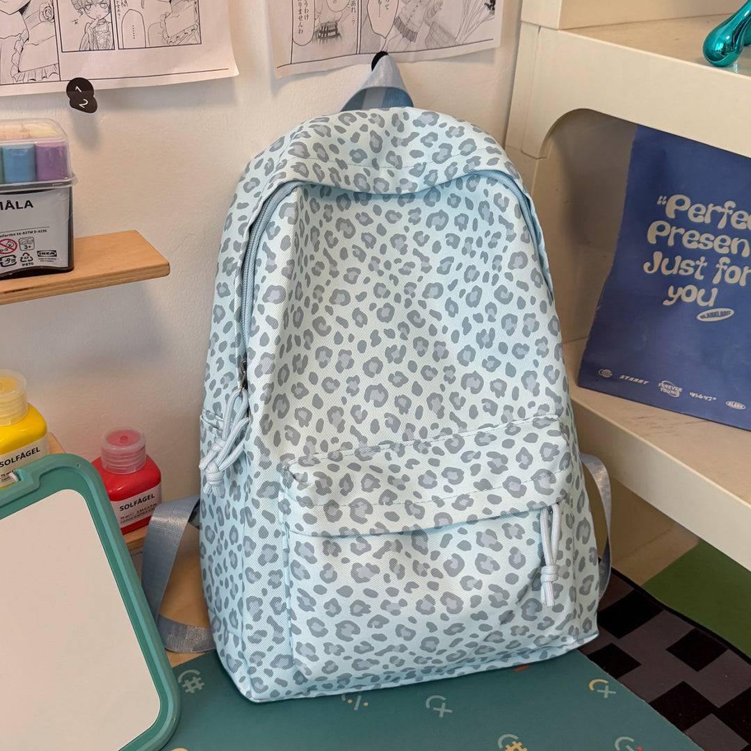 Verspielter Leopardenmuster-Rucksack