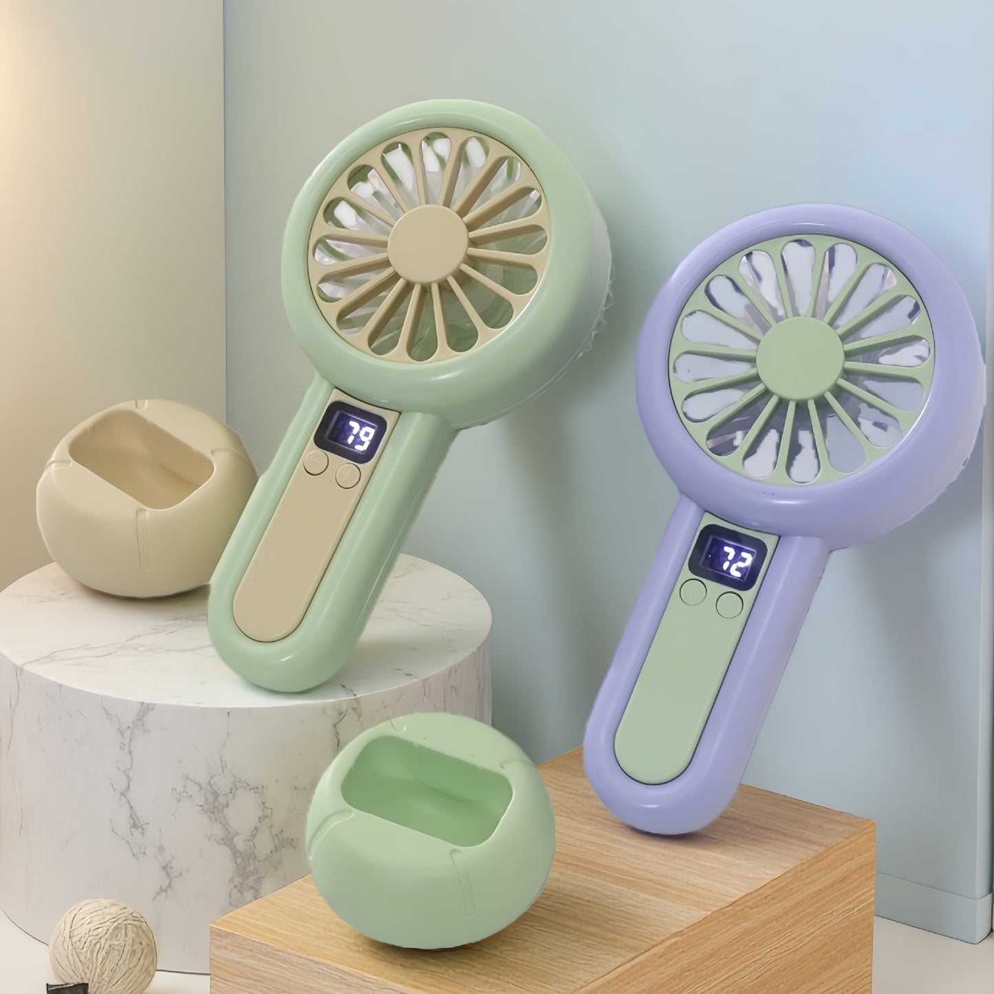 Damen tragbarer Mini-Ventilator mit LED-Display Karnz