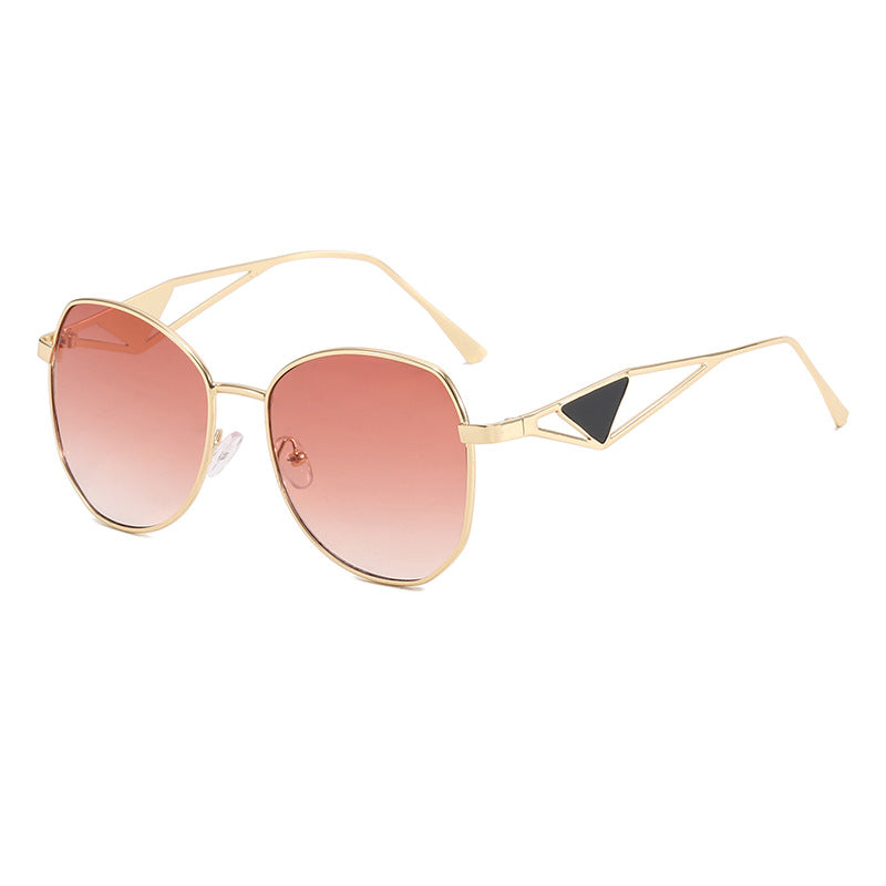 Damen modische geometrische Sonnenbrille mit einzigartigem Rahmen Karnz