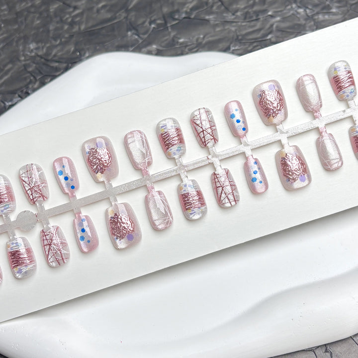 Premium dekorative Press-On-Nagelkunst