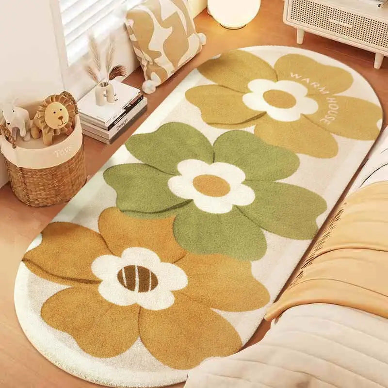 Weicher Floral-Teppich