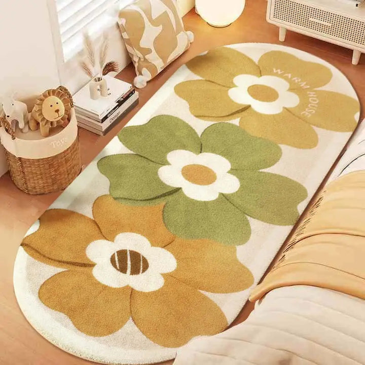 Weicher Floral-Teppich