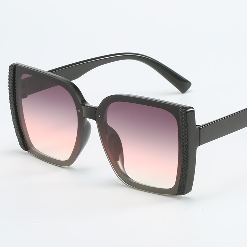 Damen oversized Designer-Sonnenbrille im modernen geflochtenen Design Karnz