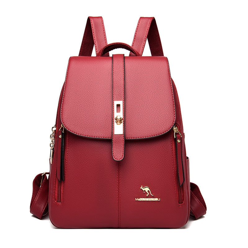 Eleganter Multifunktionaler Leder-Rucksack Karnz