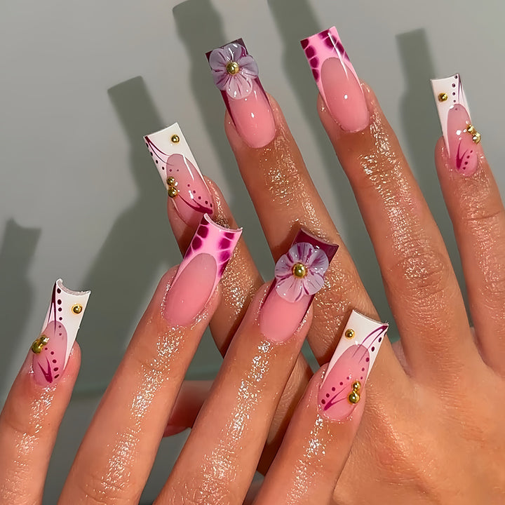 Premium Floral Nail Art Extensions Karnz