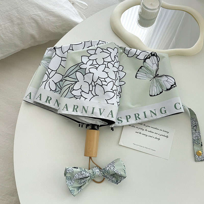 Damen Faltbarer Regenschirm mit innovativem Floral-Design Karnz