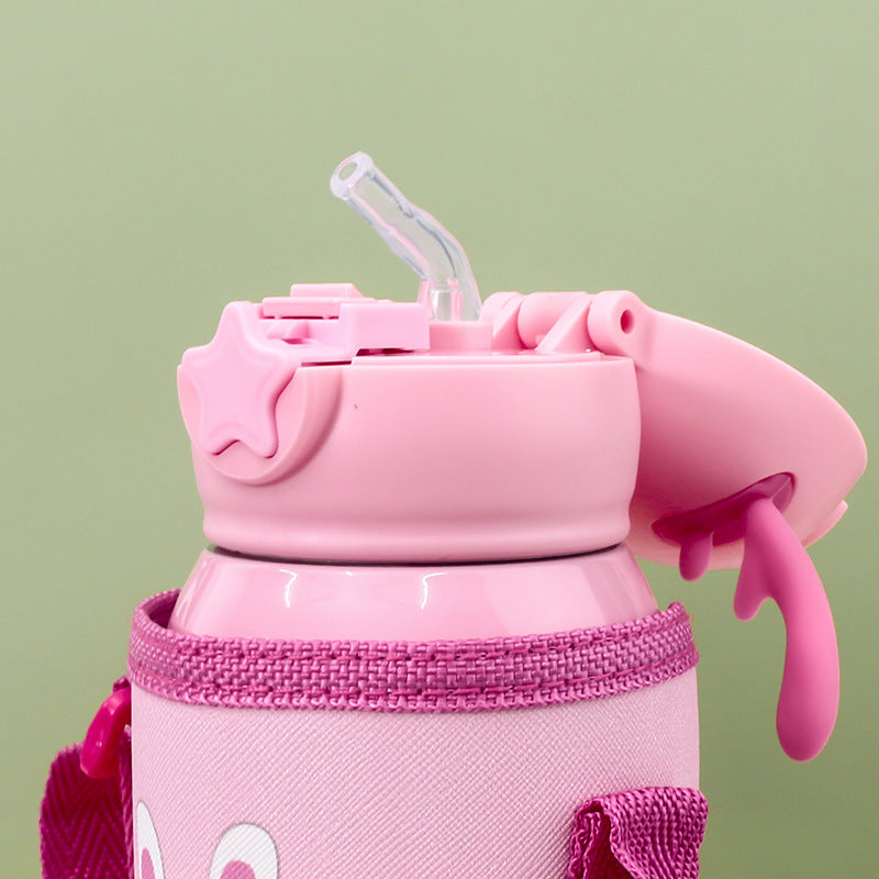 Damen Isolierte Trinkflasche mit lustigem Hasenmotiv Karnz