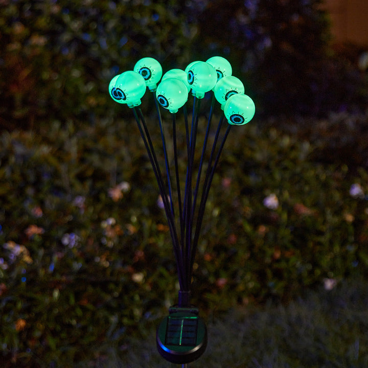 Gruselige Gartenlichter mit Augen-Motiv Karnz