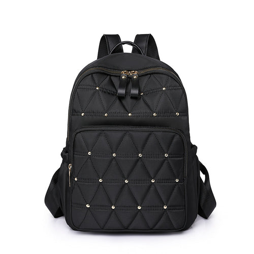 Stylische gesteppten Rucksack mit goldenen Akzenten