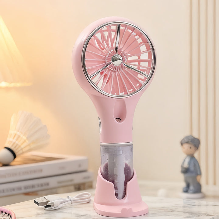 Unisex Tragbarer Sprüh-Handventilator mit USB-Ladefunktion und ergonomischem Design Karnz