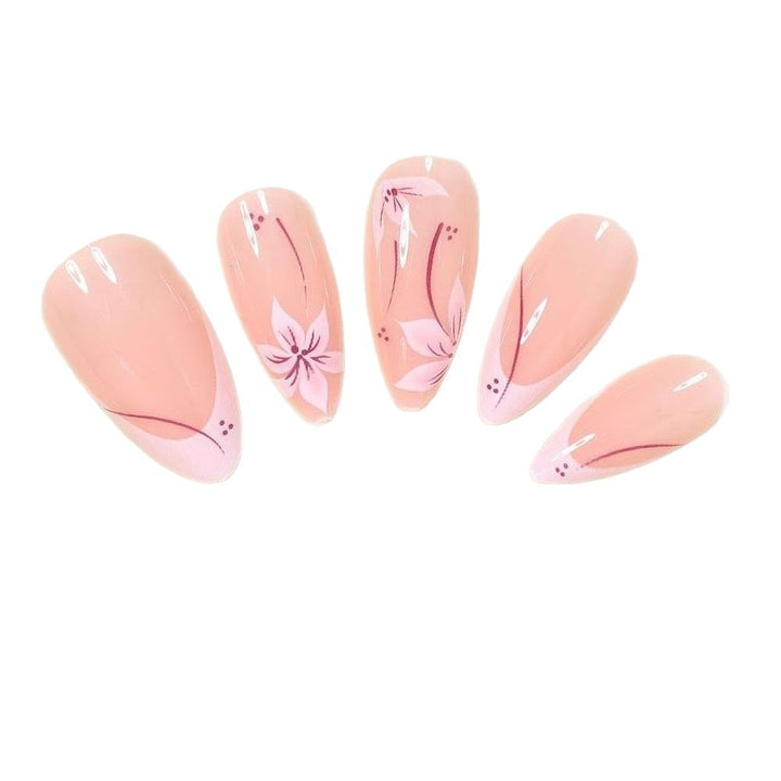 Künstlerische florale Nagelspitzen Karnz