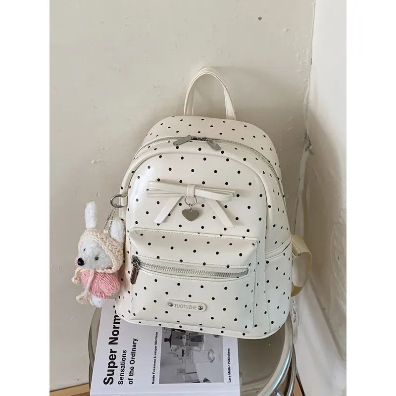 Polka-Dot Dekorativer Mini-Rucksack Karnz