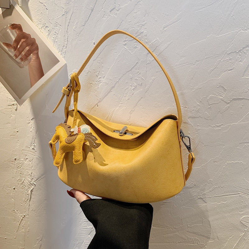 Elegante Soft-Suede Schultertasche Karnz