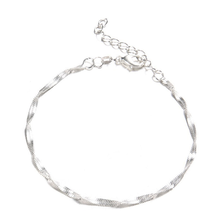 Verdrehte Silberkette Armband Karnz