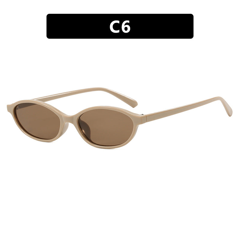 Damen modische Sonnenbrille mit elegantem ovalen Rahmen und UV-Schutz Karnz