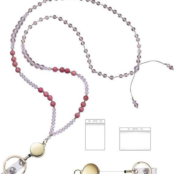 Perlenbrille Lanyard mit Rückzugclip Karnz
